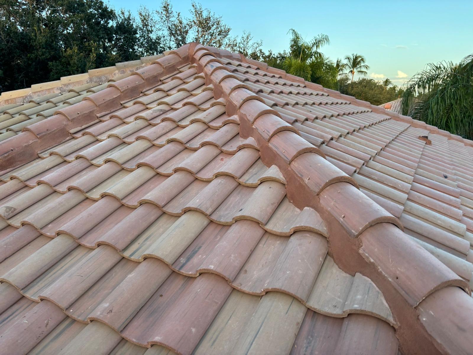 Completed tile roof installation